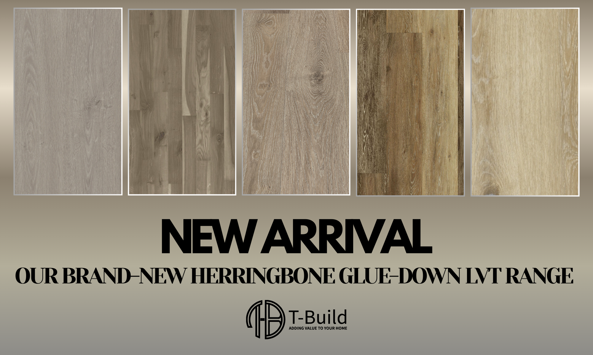 Coming Soon: New Glue-Down Herringbone LVT in 5 Stunning Colours